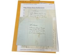 GEBERAL LETTERS FROM FRENCH GENERAL DES FOURNEAUX ONE OF NAPOLEON'S MOST ACTIVE GENERALS DATED 1809