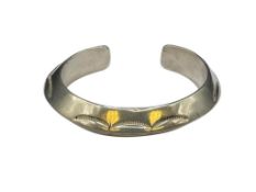 VINTAGE NAVAJO SOLID STERLING SILVER STAMPED CUFF BRACELET