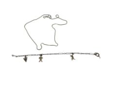 TWO STERLING SILVER JEWELRY PIECES INCLUDING VINTAGE NATIVE AMERICAN CHARM BRACELET