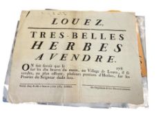 1782 FRENCH VILLAGE PUBLIC NOTICE OF AUCTION OR SALE IN THE VILLAGE OF LOUEZ