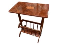 COASTER CO. OF AMERICAN PRESSED WOOD MAGAZINE RACK SIDE TABLE WITH INLAID STYLE DESIGN