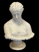 20TH CENTURY PARIAN WARE BISQUE PORCELAIN BUST