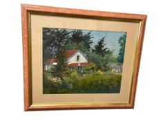 VINTAGE ORIGINAL PASTERL ON PAPER ARTIST SIGNED LOWER LEFT