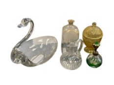 20TH CENTURY COLLECTIBLE GLASSWARE AUSTRIAN FRAGRANCE BOTTLE, 1960'S AVON CANDY JAR