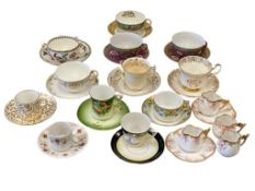 ANTIQUE AND VINTGE CUPS / DEMIS AND SAUCERS NIPPON, ROYAL ALBERT, WIELDON WARE, ENGLAND, FRANCE