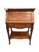 ANTIQUE MATTHEWS BROS. FURNITURE MILWAUKEE, WISCONSIN MADE MAHOGANY DROP FRONT SECRETARY DESK