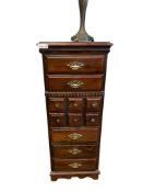 VINTAGE HOMESTEAD BY SEARS DARK STAINED SEVEN DRAWER LINGERIE CHEST