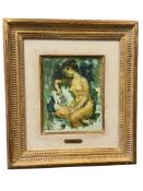 MARYSE DUCAIRE-ROQUE FRENCH ARTIST ORIGINAL OIL PAINTING ON CANVAS TITLED 