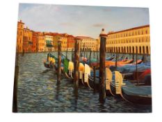 GUNNAR AND DANUTA ERMAN SWEDISH ARTISTS ORIGINAL OIL ON CANVAS PAINTING OF ITALIAN