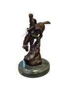 FREDERIC REMINGTON RENOWN WESTERN AMERICAN ARTIST AND SCULPTOR BRONZE SULPTURE 