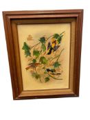 MID-CENTURY SIGNED E. JOHNSON ORIGINAL OIL ON CANVAS BALTIMORE ORIOLE BIRD PAINTING