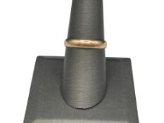 ANTIQUELATE 1800'S 9K YELLOW GOLD WEDDING BAND FEATURING ENGLISH HALLMARKS