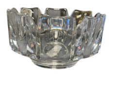 ORREFORS CORONA FINE CRYSTAL PALM SPRINGS FILM FESTIVAL AWARD BOWL MADE IN SWEDEN