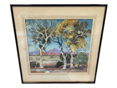 HOLGER WENZEL JENSEN DENMRK, ILLINOIS ARTIST ORIGINAL WATERCOLOR GOUACHE ON PAPER