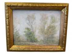 ADOLPH ROBERT SHULZ AMERICAN WISCONSIN BORN ARTIST ORIGINAL OIL ON BOARD LANDSCAPE PAINTING