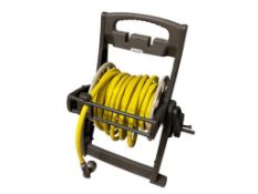 PLASTIC RECTRABLE HOSE REEL CART WITH 50 FOOT HOSE LAWN AND GARDEN HOSE REEL