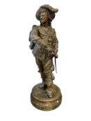 19TH CENTURY TURENNE FRENCH GENERAL SPELTER FULL BODY SCULPTURE