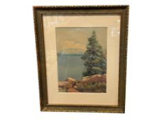 ECHO ROBINSON LATIMER SCHOOL FOUNDER WESTERN NEVADA ARTIST ORIGINAL WATERCOLOR ON PAPER