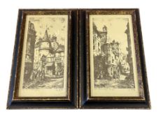 MID-CENTURY TURNER WALL ACCESSORY PARISIAN STREET SCENE PRINTS