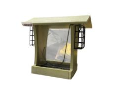 GREEN COMPOSITE AUTOMATIC BIRD FEEDER
