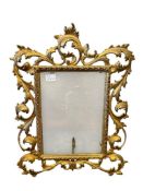 ANTIQUE ROCOCO STYLE 5X7 BRASS PICTURE FRAME DATED 1911 WITH GLASS