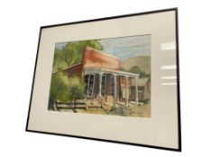 LARAMIE TRAHERN FORD LOCAL SPARKS, NV ORIGINAL WATERCOLOR ON PAPER GENOA THIRST PARLOR