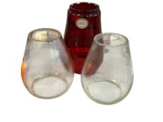 THREE VINTAGE DIETZ LANTERN GLASS GLOBES FOR UTILITY, RAILROAD, AND OTHER LANTERNS