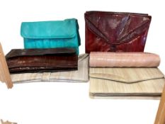 GENUINE EEL SKIN LADIES HANDBAGS AND LEATHER LADIES CLUTCH HANDBAGS