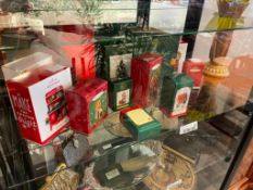 12 HALLMARK HOLIDAY KEEPSAKE CHRISTMAS SANTA ORNAMENTS FEATURING ANTIQUE TYPE ORNAMANETS