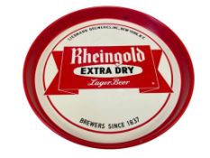 RHEINGOLD EXTRA DRY LAGER BEER ADVERTISEMENT TIN SERVING TRAY LIEBMANN BREWERIES, INC. NEW YORK
