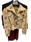 VINTAGE WOMANS PERUVIAN DESIGN LONG SLEEVE BUTTON SHIRT PEARL SNAP BUTTONS