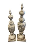 PAIR OF DISTRESED HOME DECOR FURNISHINGS