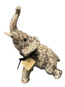 STRAWBERRY PATCHWORKS DECOUPAGE ELEPHAT FIGURINE MADE IN FLORIDA