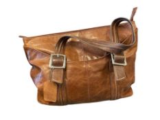 DANIER GENUINE BROWN LEATHER TRAVEL BAG
