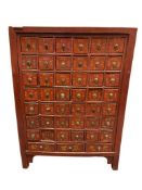 19TH CENTURY ANTIQUE CHINESE QING DYNASTY TALL APOTHECARY / MEDICINE CABINET
