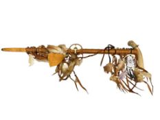 LATE 20TH CENTURY NATIVE AMERICAN PEACE PIPE, HAND CRAFTED
