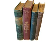 LATE 1800'S BOOKS TOILERS OF THE SEA, THE ODYSSEY OF HOMER, SCOTTS LADY OF THE LAKE, SCOTTS WORKS