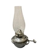 CHROME FONT 20TH CENTURY WALL MOUNT SHIP OIL LAMP