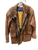 MENS BEYOND LEATHER BROWN LEATHER JACKET
