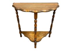 VINTAGE MID-CENTURY DEMI LOON WOOD SIDE TABLE