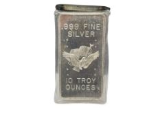 AMERICAN EAGLE THEMED .999 FINE SILVER 10 TROY OUNCE BAR