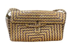 VINTAGE 1950'S CAMEL CIGARETTE WRAPPER WOVEN PURSE