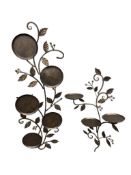 LONGABERGER SCOLLING LEAF DECORATIVE METAL CANDELABRA AND WALL SCONCE