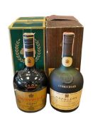 COURVOISIER VSOP AND NAPOLEAN COURCOISIER COGNAC 80 PROOF 4/5 QUART BOTTLES