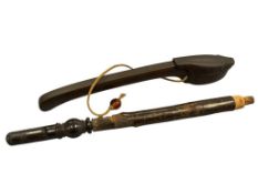 ANTIQUE JAPANESE BRONZE YATATE PORTABLE INKWELL AND BRUSH HOLDER MEIJI PERIOD