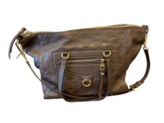 LOUIS VUITTON MONOGRAM EMPREINTE LUNINEUSE PM BROWN LEATHER FASHION DESIGNER PURSE