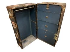 ANTIQUE HARTMANN STEAMER WARDROBE TRUNK
