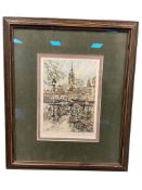SIGNED LIMITED EDITION REINER TIEFENBACHER ETCHING OF ST. PETER'S CHURCH