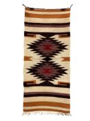 20TH CENTURY NAVAJO GALLUP WOOL WEAVING, GEOMETRIC SOUTHWESTERN DESIGN