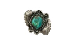 VINTAGE NAVAJO STERLING SILVER TURQUOISE RING